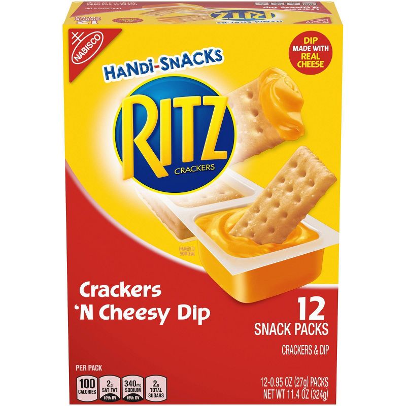 Handi-Snacks Ritz Crackers 'N Cheese Dip - 12ct/0.95oz