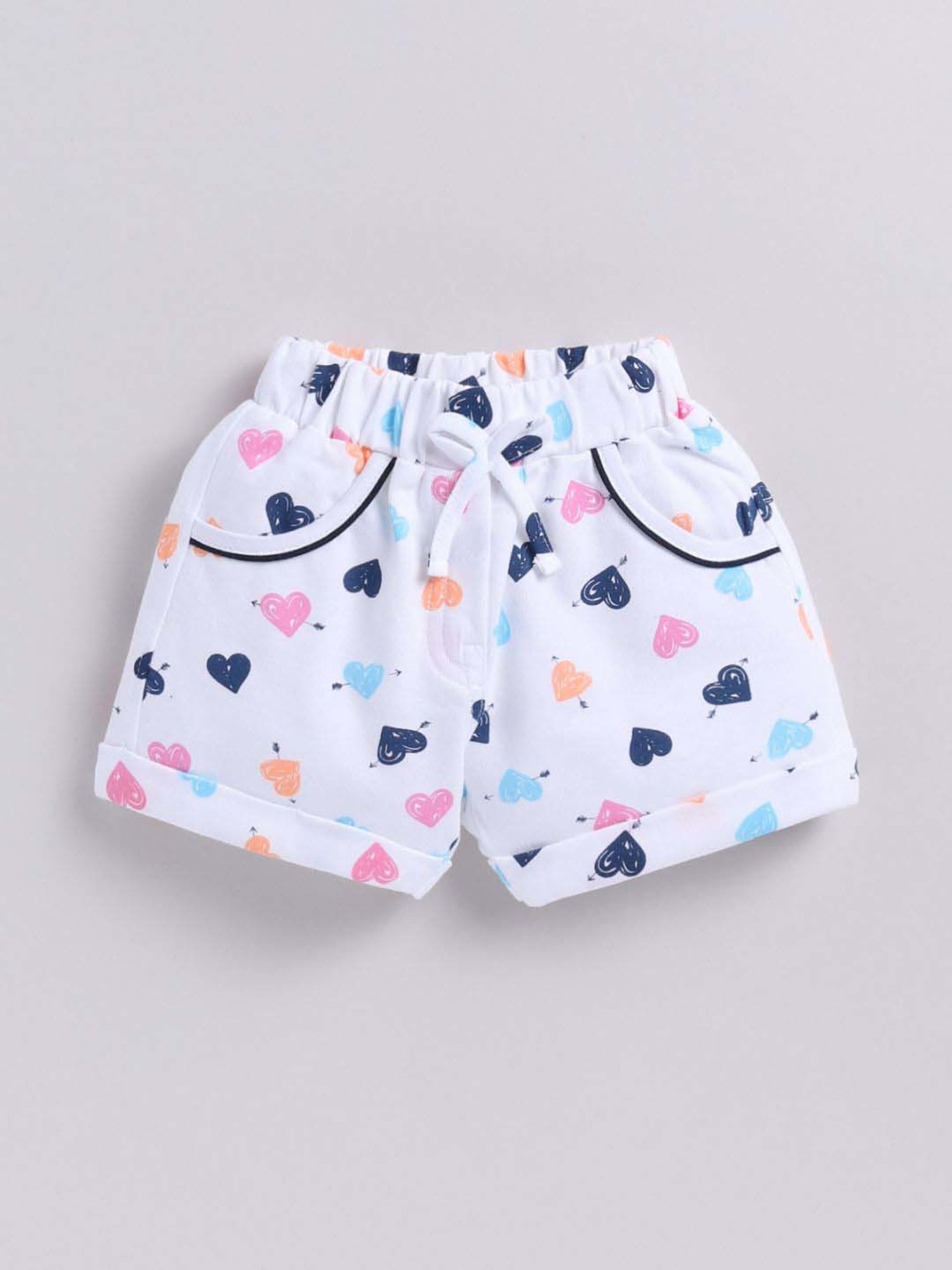 ANNIE Girls Blue & White Cotton Printed Top & Short sets