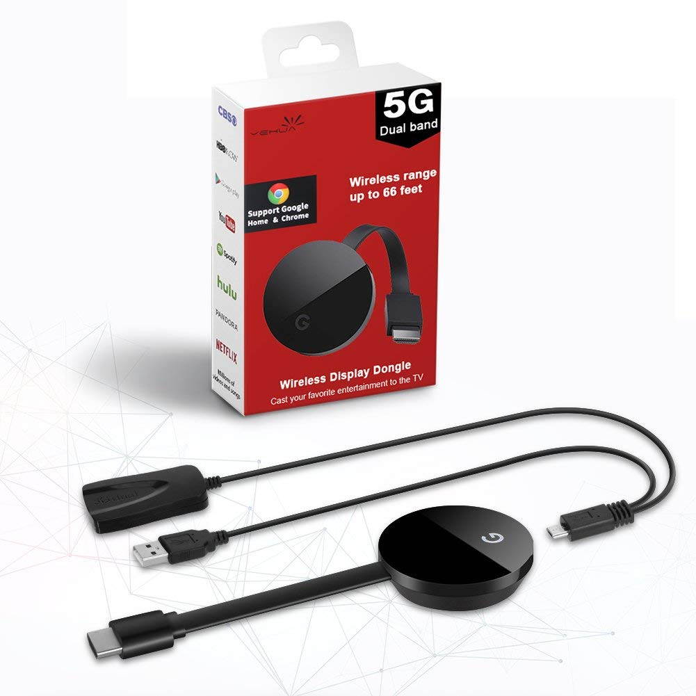 Wireless Display Adapter 5G 2.4G WiFi Dongle HDMI Display Adapter Screen Mirroring Dongle 1080P HD DLNA Airplay Miracast Dongle For MacBook Android IOS Windows 8.1 10 iPhone X 8 to to TV Projectors