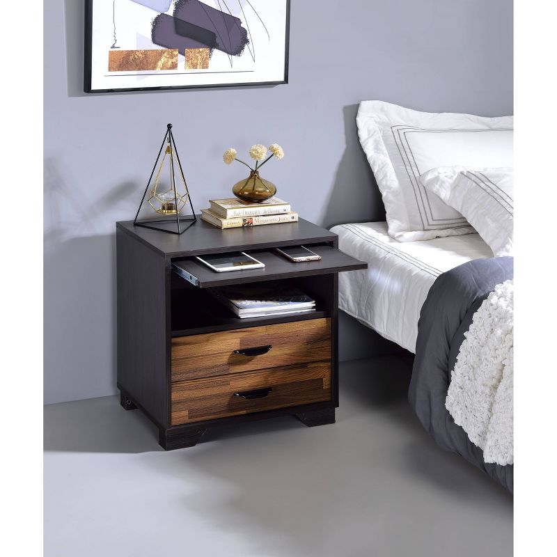 Milosh Accent Table Walnut/Espresso - Acme Furniture