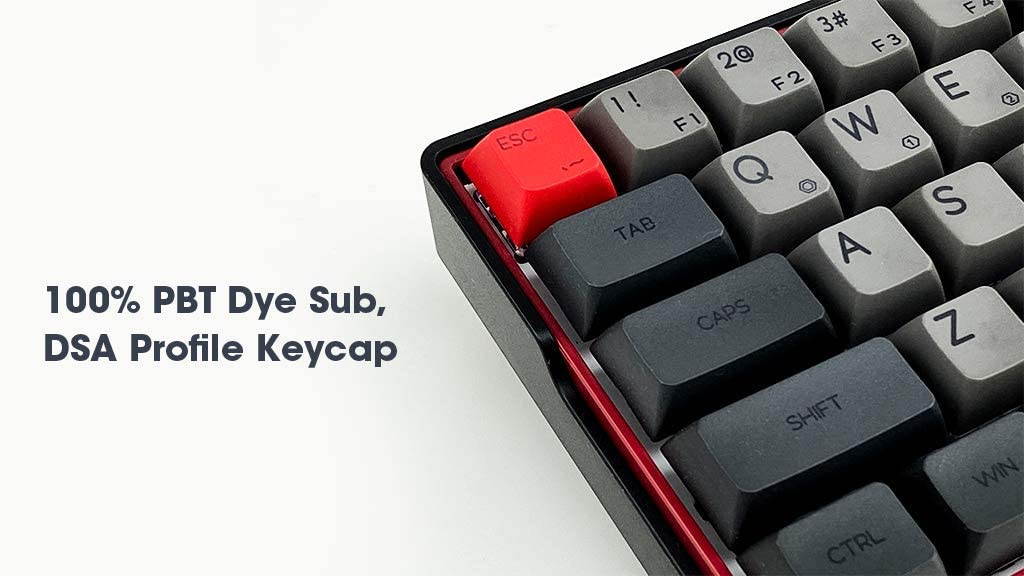 KEMOVE 64-66 Dolch Bluetooth 5.1 Hot-swappable Convertible 60% RGB Mechanical Gaming Keyboard - Wireless/Wired Mode, 100% PBT Keycaps, Full Keys Programmable for Win/Mac (Gateron Optical Blue Switch)