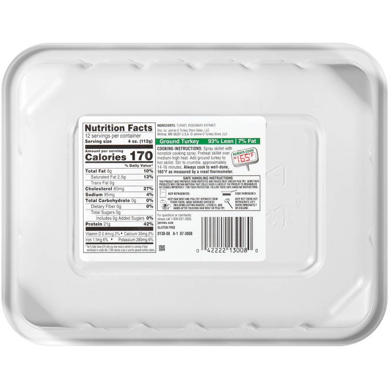 Jennie-O 93/7 Lean Ground Turkey Family Pack - 48oz