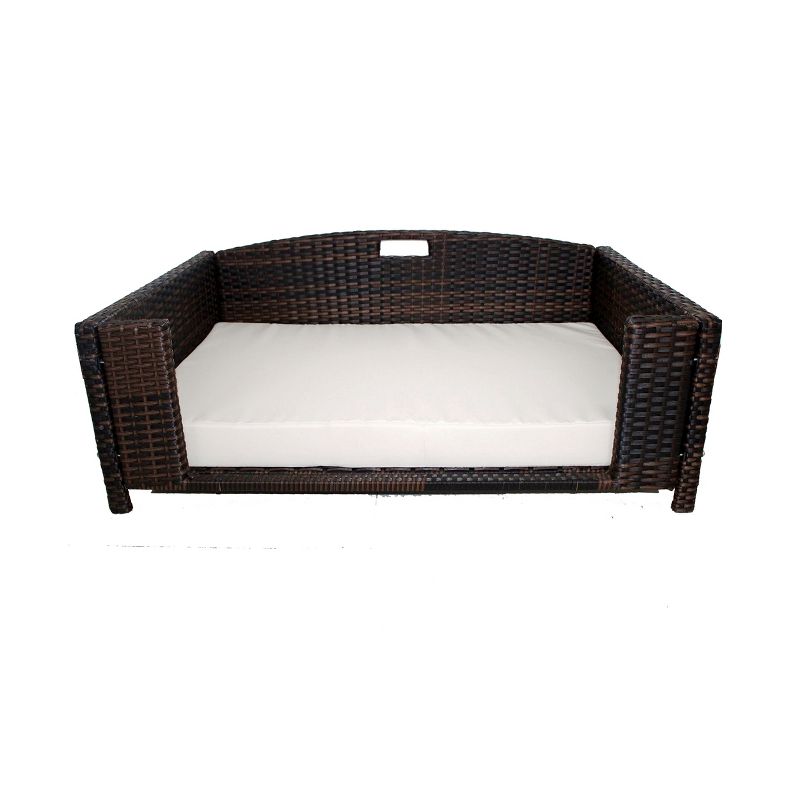 Iconic Beds for Dogs and Cats - Rattan Rectangular Sofa - Brown