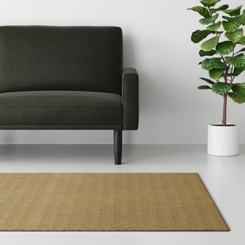 1'4"x2'4" Rectangle Indoor and Outdoor Polyurethane Floor Mat Black - PiccoCasa