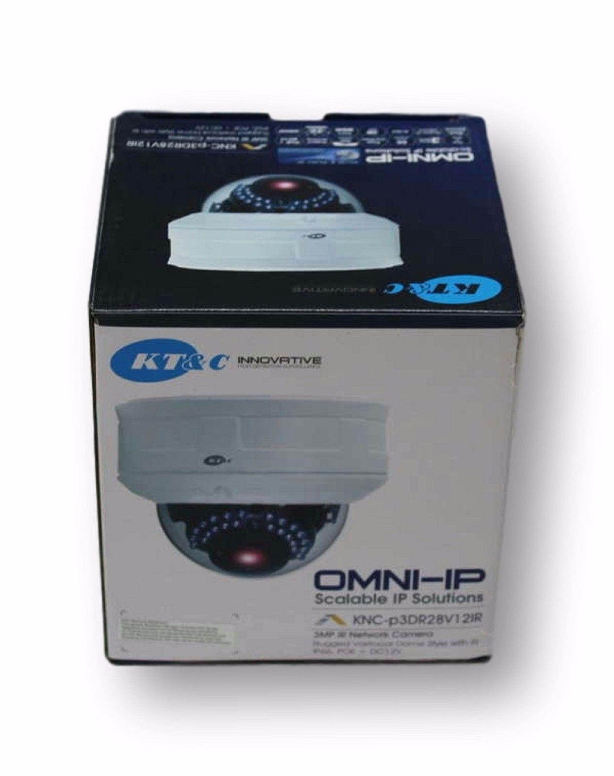 KT&C OMNI-IP KNC-p3DR28V12IR 3MP Network IR Rugged Dome Camera, Plug-and-Play, 2.8-12mm, 24 LED