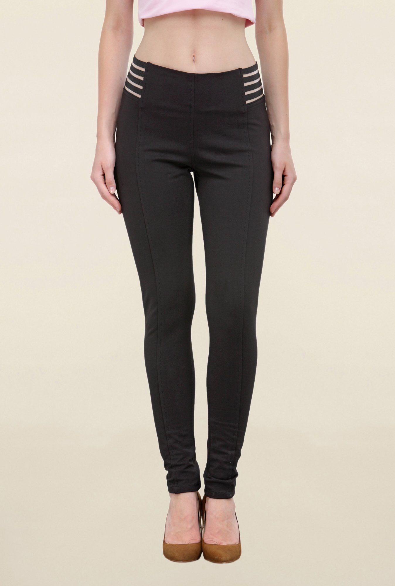 Westwood Black Solid Jeggings