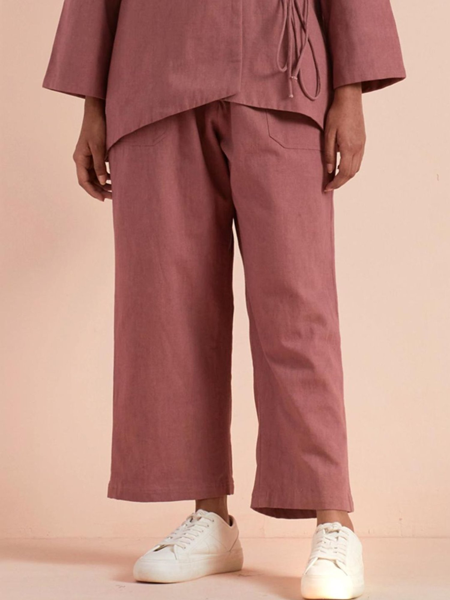 Priya Chaudhary Pink Yasha Twill Cotton Pant