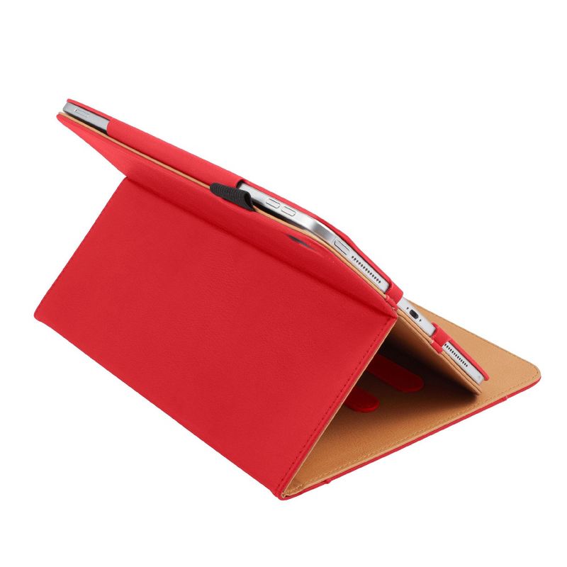 Insten - Compatible With iPad Pro 11" 2018 / Compatible With iPad Air 4 2020 Leather Case Cover with Auto Wake/Sleep & Pen Holder, Red