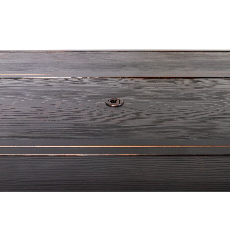 Sawyer Brushed Bronze Rectangle Aluminum LPG Fire Pit - Fire Sense