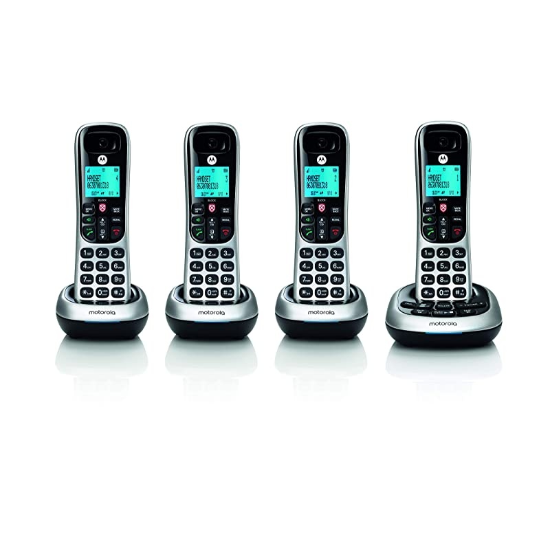 CD4014 DECT 60 Cordless Phone with Answering Machine and Call Block SilverBlack 4 Handsets