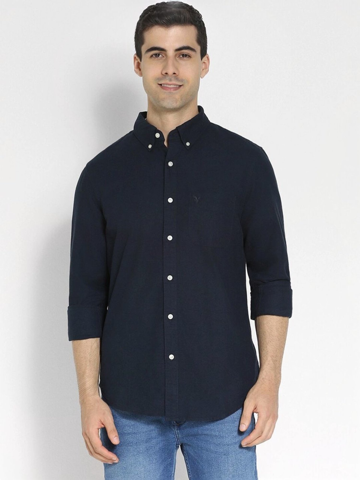 American Eagle Navy Slim Fit Shirt