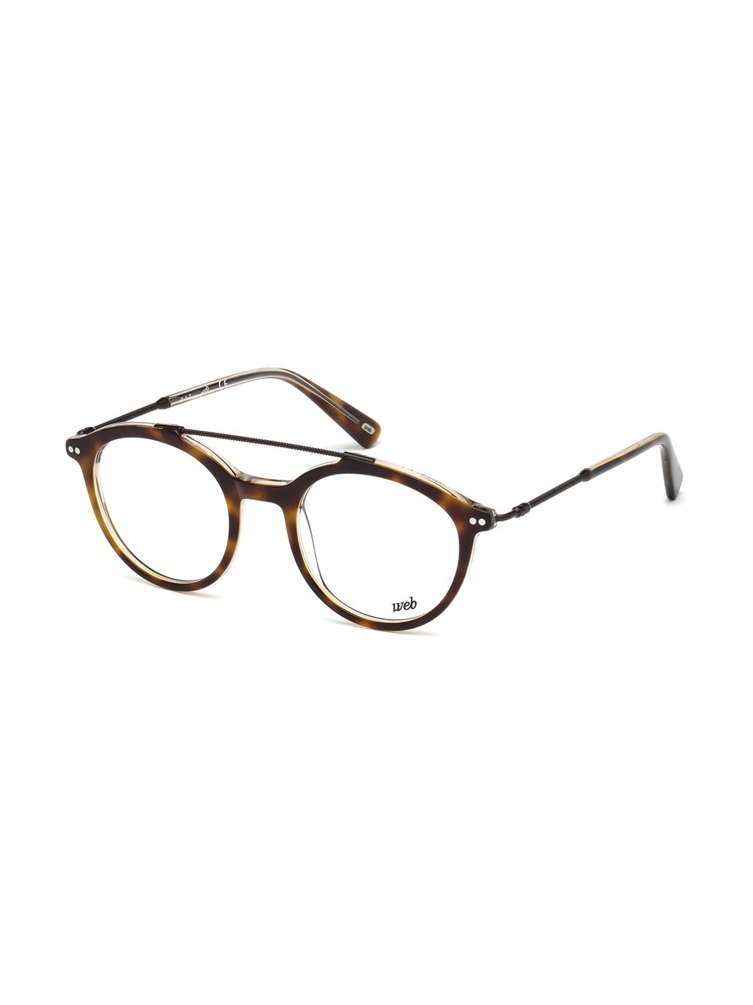 Web Eyewear Brown Round Eye Frames for Men