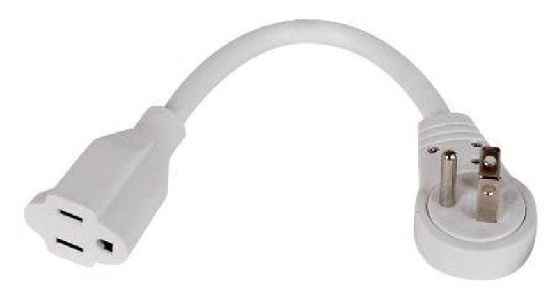 stellar labs 2-pack 6-inch extension cord with flat rotating plug