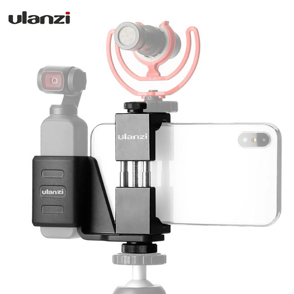 Ulanzi OP-1 OSMO Pocket Fixed Stand Holder with ST-02 Universal Adjustable Phone Holder Kit for DJI OSMO Pocket for iPhone Samsung HUAWEI Xiaomi 65-95mm Smartphone