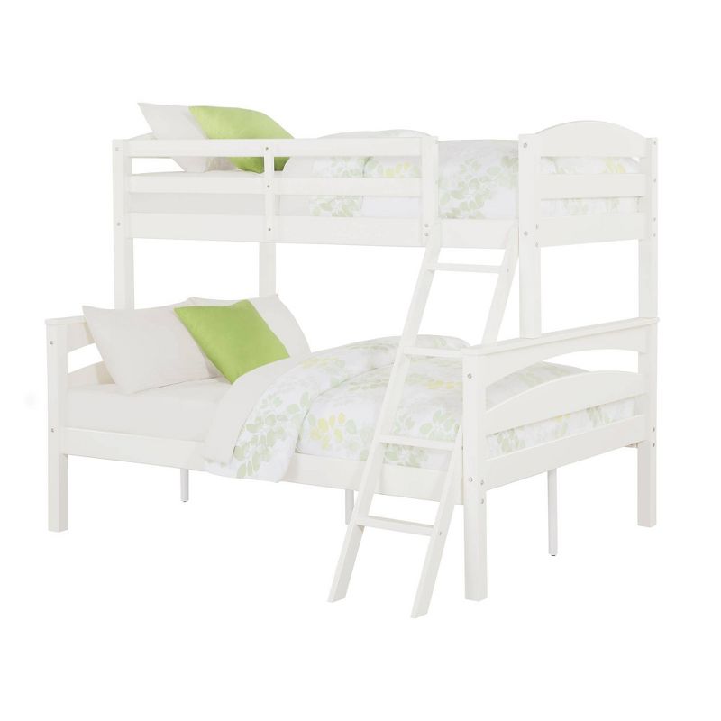Twin over Full Brady Wood Bunk Bed Frame for Kids' White - Dorel Living