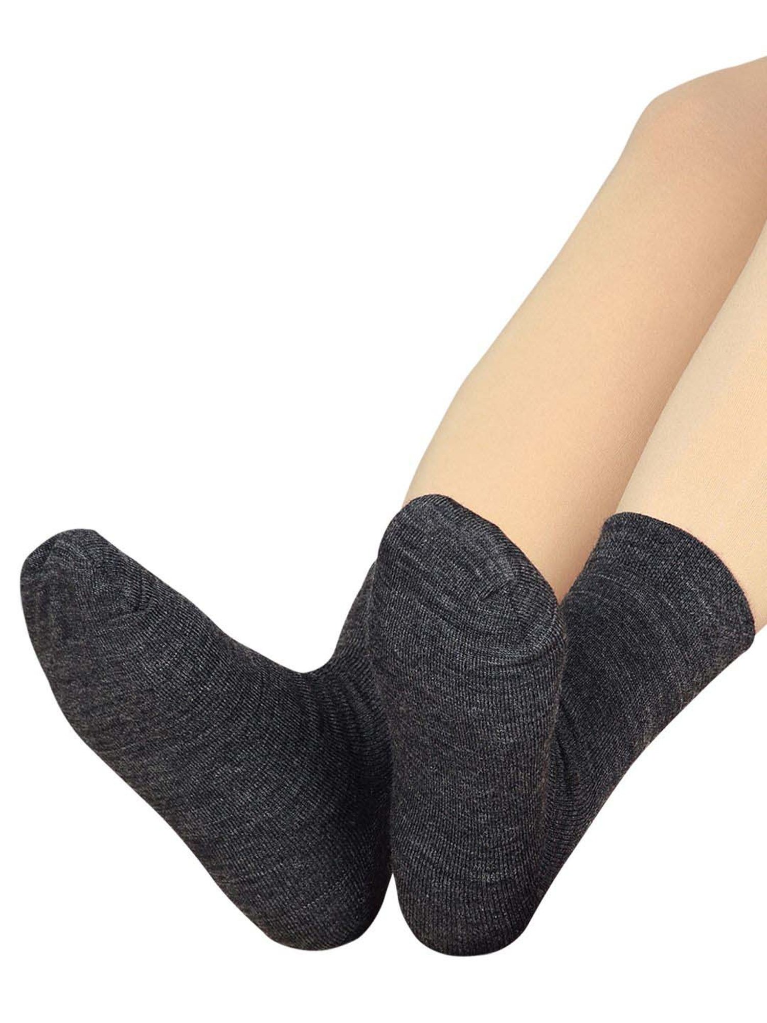 Bodycare Anthra Melange Ankle Socks - Pack Of 3