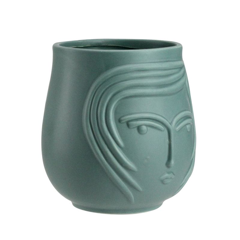 The HC Companies Cascade 13 Inch Round 23 Inch Tall Self Watering Indoor/Outdoor Flower Planter Pot with Soil Saver Liner and Drain Plug, Glossy White