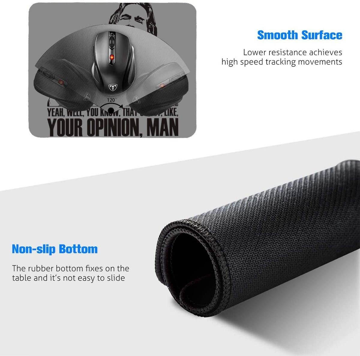 Adsfghrehr The Big Lebowski Customized Mousepad Non-Slip Rubber Base Mouse Pads for Computers Laptop Office Desk Accessories Mouse Pad (Horizontal)