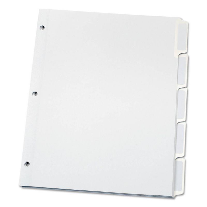 Oxford 5-ct File Divider (5-Tab) - White (11"X8.5")