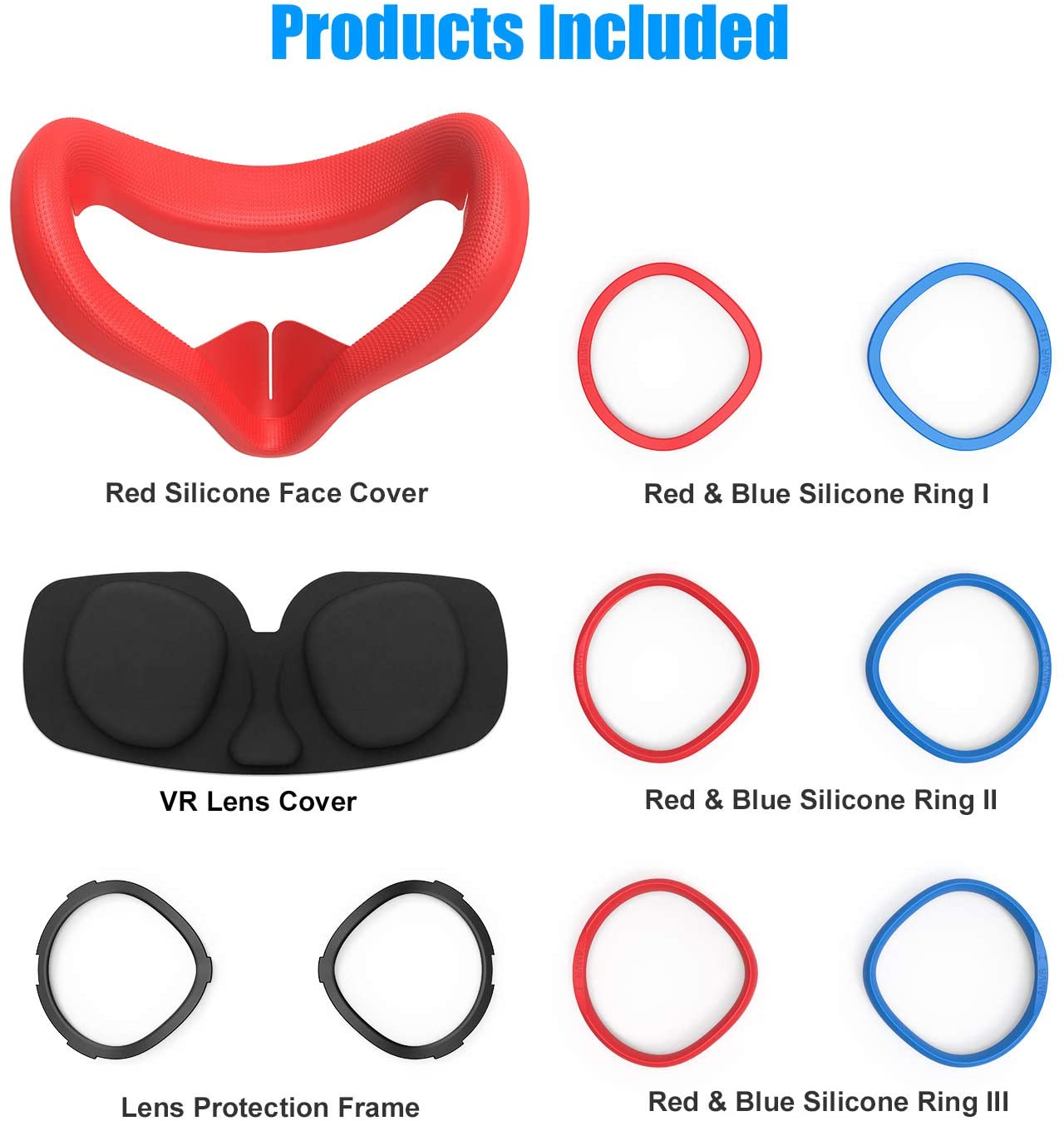 2 Pairs Oculus Quest 2 Elite Washable Silicone Handle Protective Cover