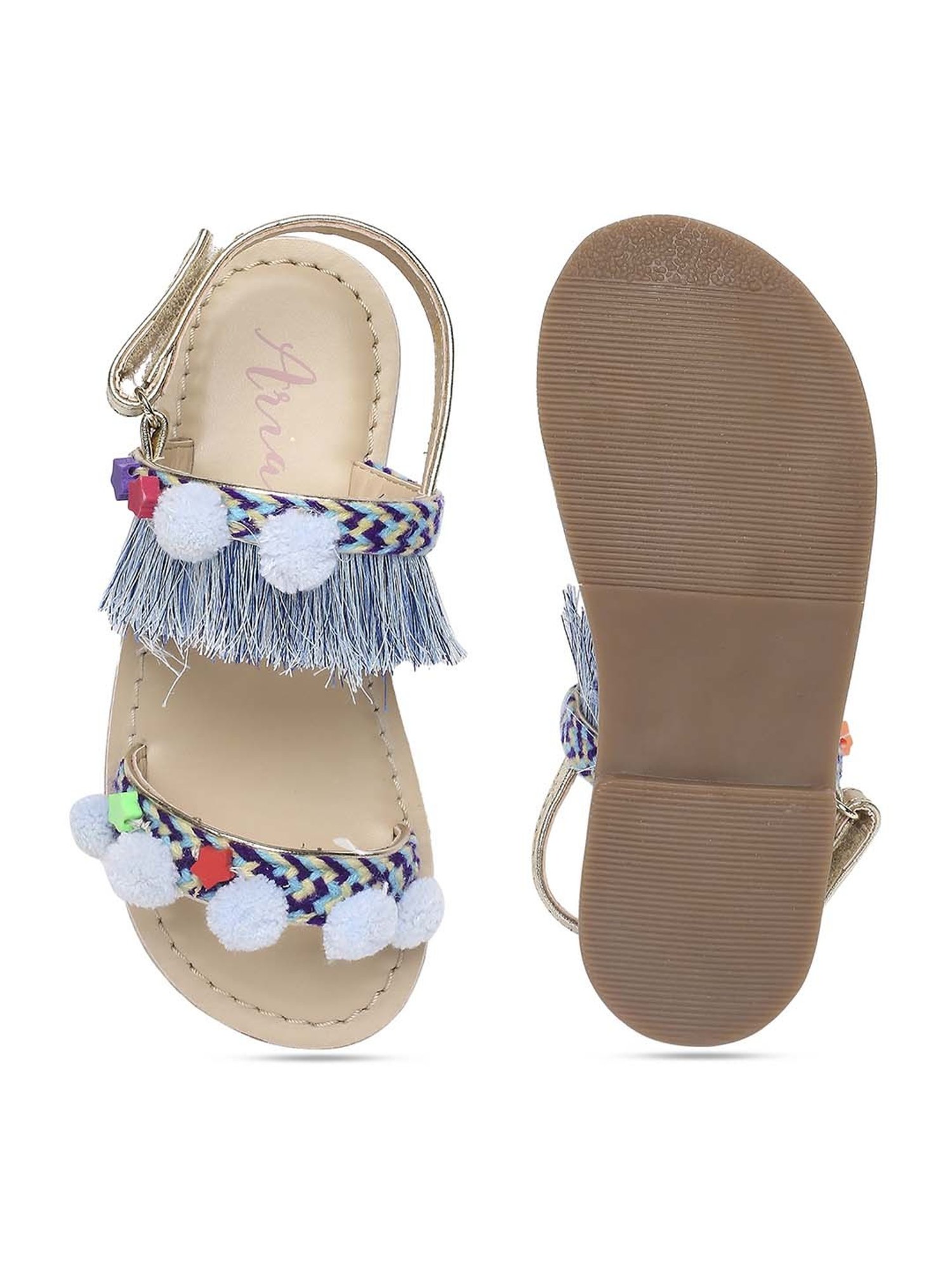 Aria Nica Kids FAIRY Blue & White Casual Sandals