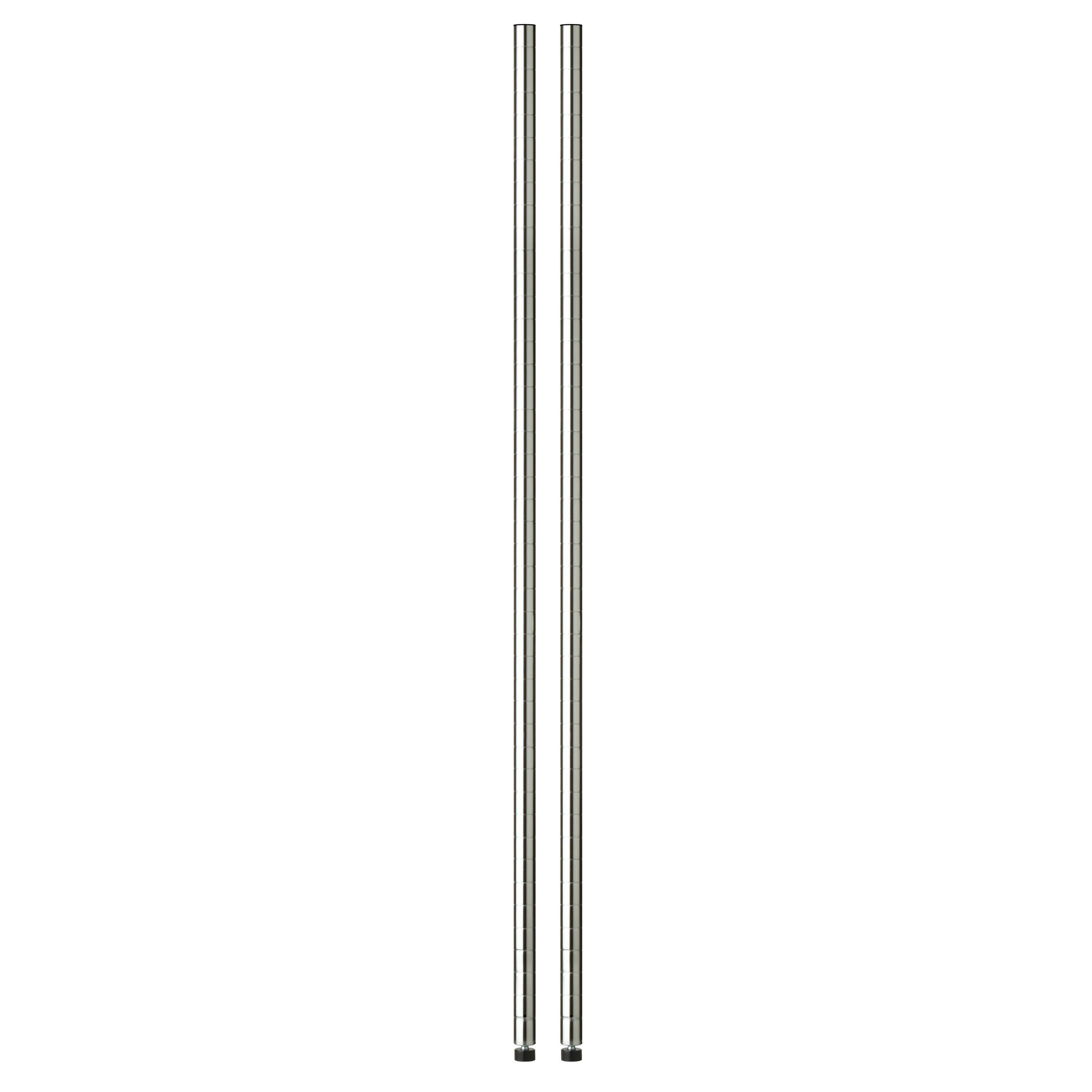 Honey-Can-Do SHFPOL2-C72 72 in. Chrome Pole With Leg Levelers - 2 Pack