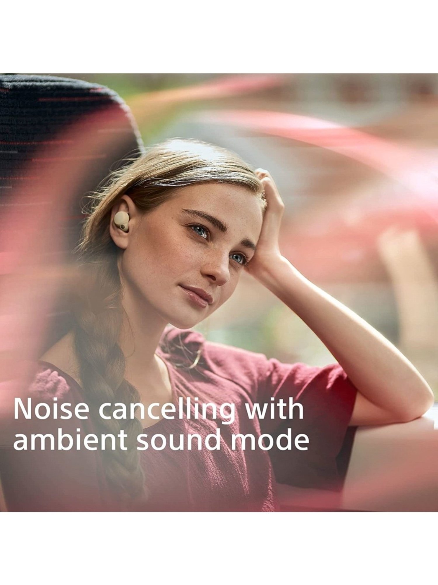 Sony WF-LS900N In Ear Bluetooth Earbuds with Noise Cancellation (Beige, True Wireless)