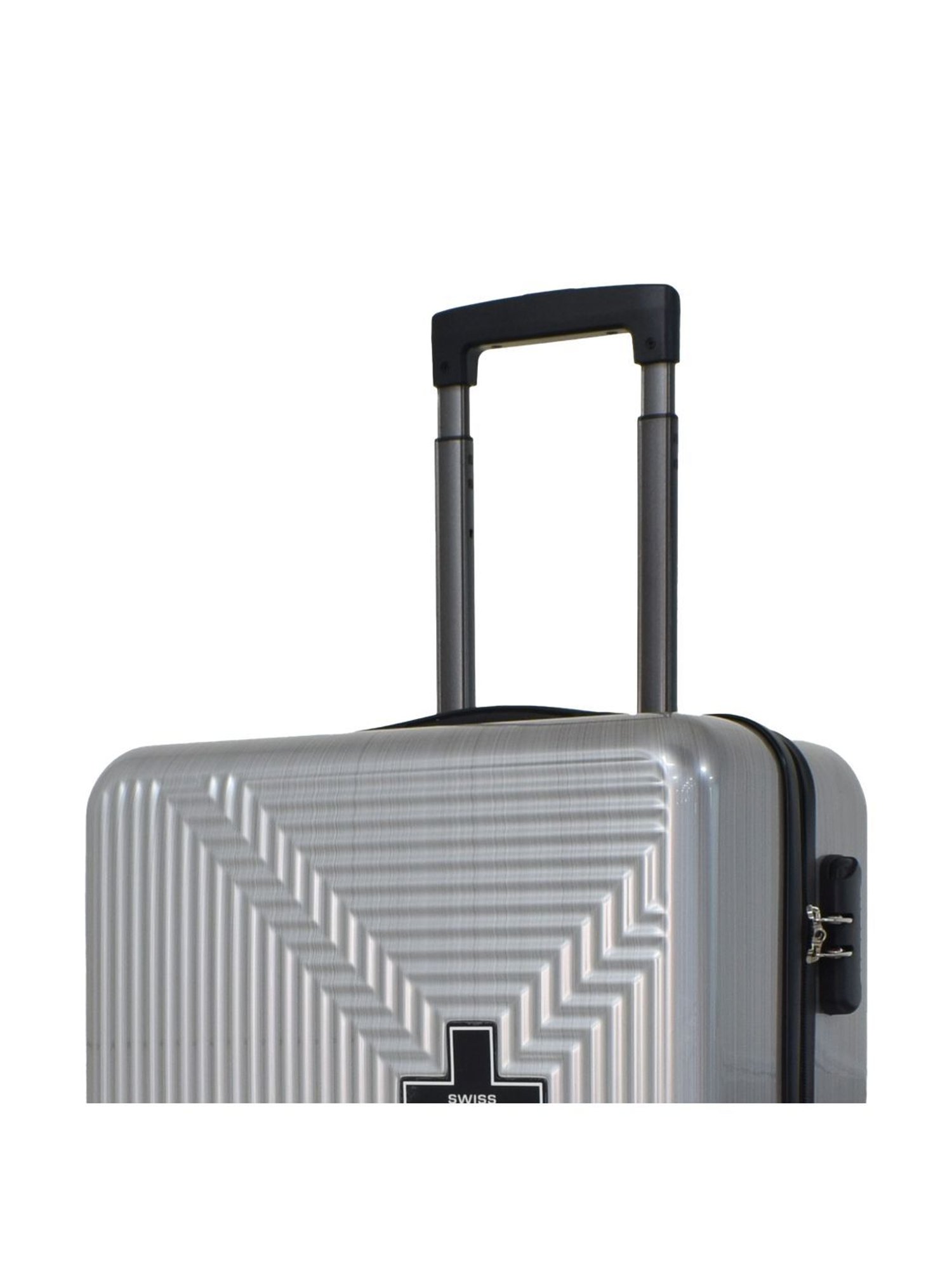 Swiss Military Silver 8 Wheels Small Carry-On Luggage