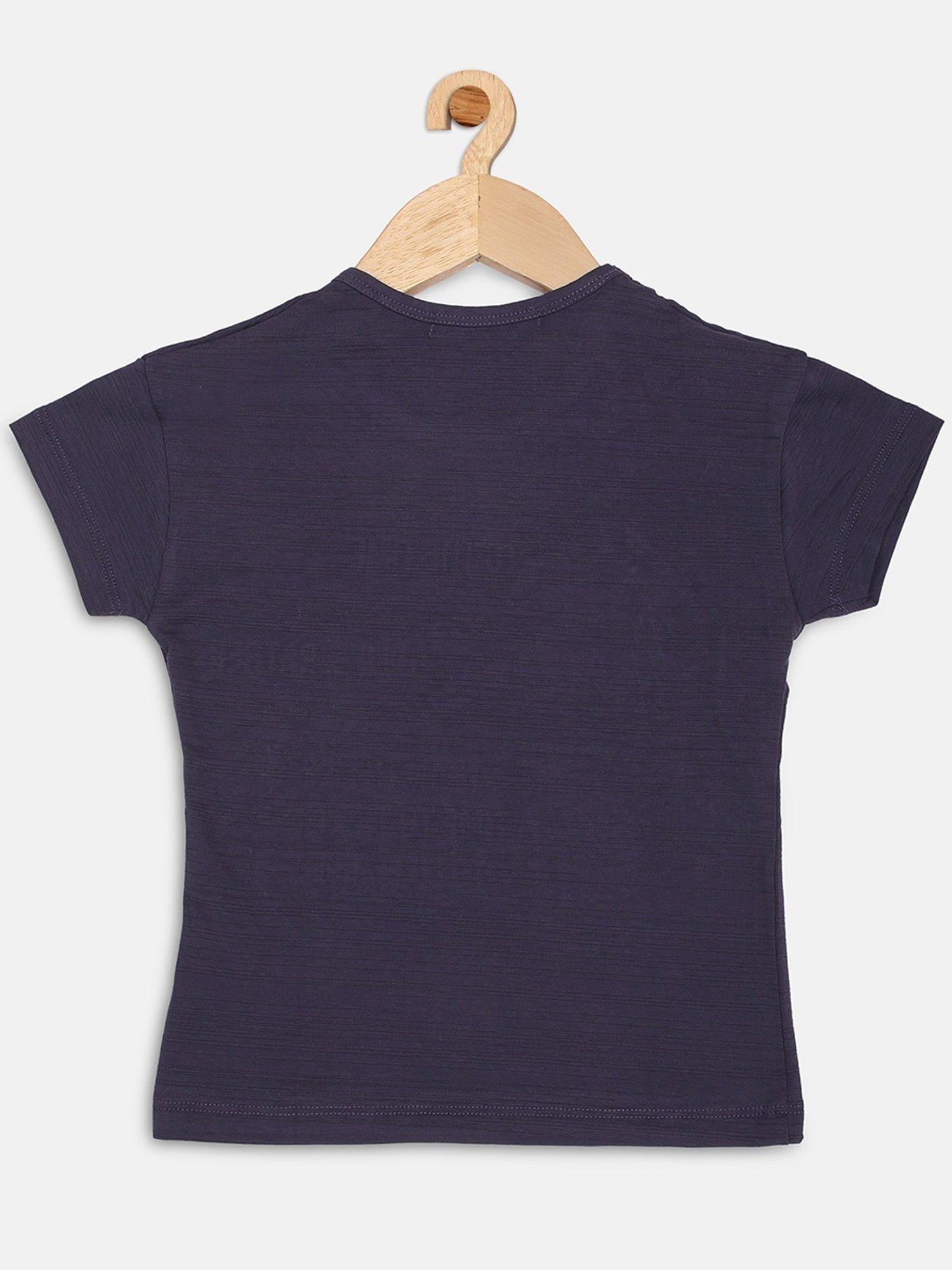 ZIAMA Kids Navy Embroidered Top
