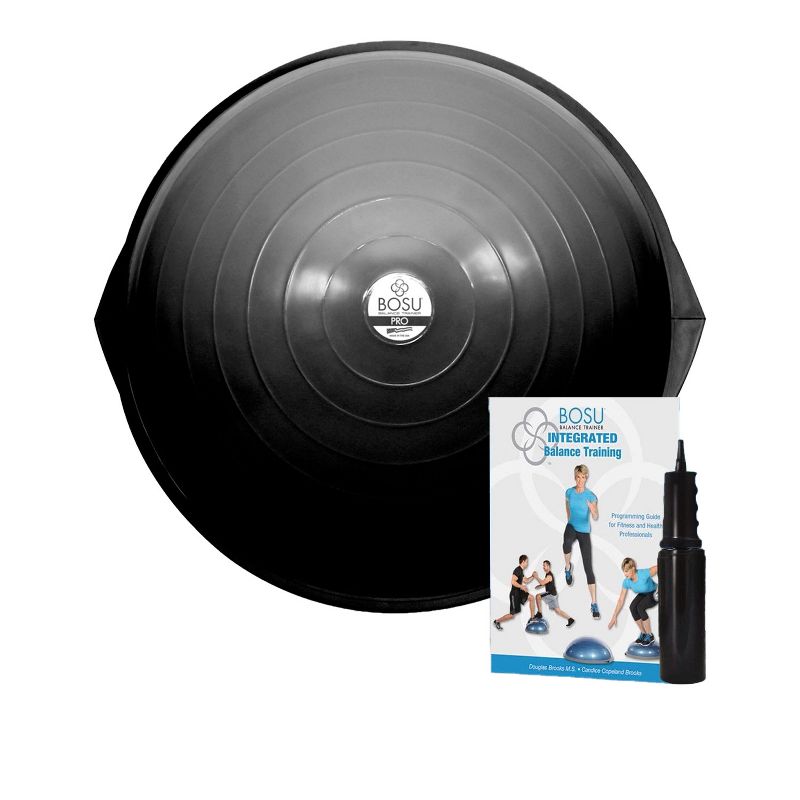 BOSU 26 Inch Pro Balance Trainer Ball Exercise Fitness Gym Equipment for Yoga, Sports, Personal Trainer, Rehabilitation, and Physical Therapy, Black