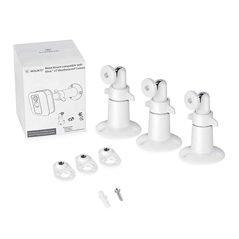 Metal Wall Mount for Blink XT2 Outdoor amp Indoor Camera Adjustable IndoorOutdoor Security Metal Wall Mount by  3 Pack White