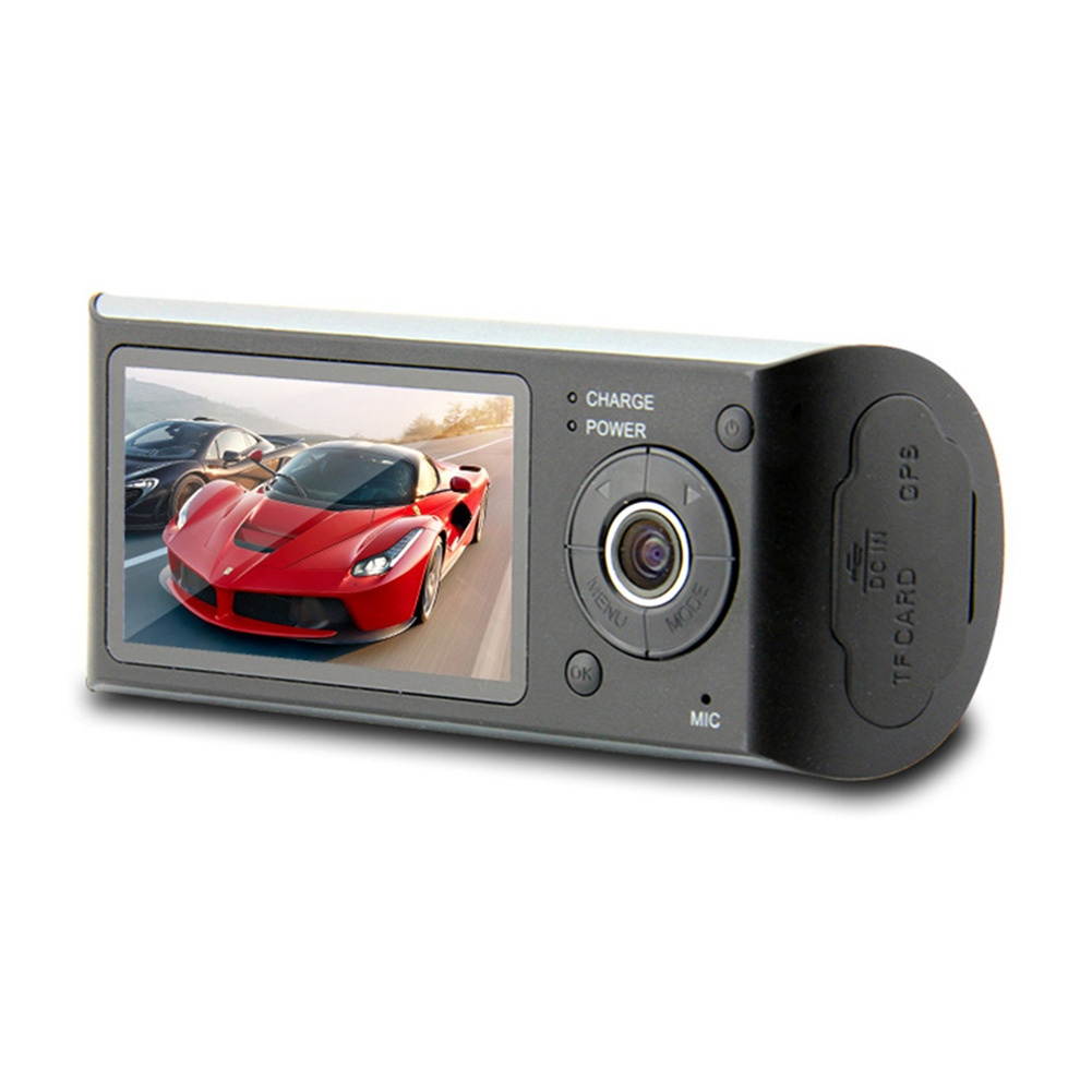 2.7" Vehicle Double Camera Car DVR Camera Video Recorder Dash Cam G-Sensor GPS Dual Lens