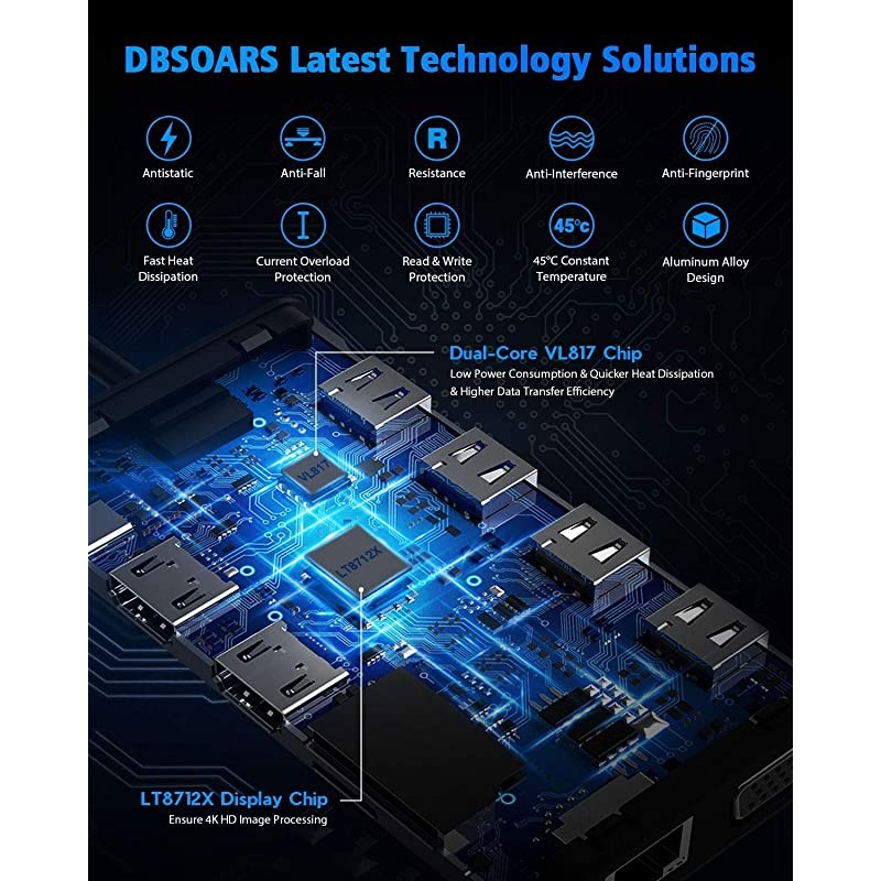 USB C Laptop Docking Station 11 in 1 USB C Hub Triple Display for Multiple devices4K HDMIVGA4USB100W Ethernet PortSDTF CardCompatible for Type C Laptops MacBook ChromeBook MateBook