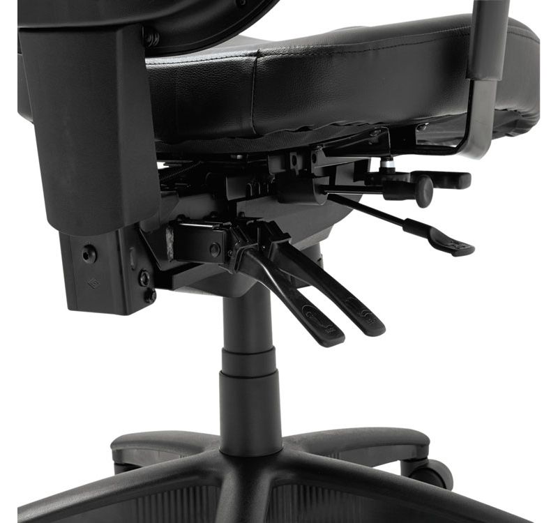 Alera Elusion Series Mesh Mid-Back Multifunction Chair, Black Leather EL4215