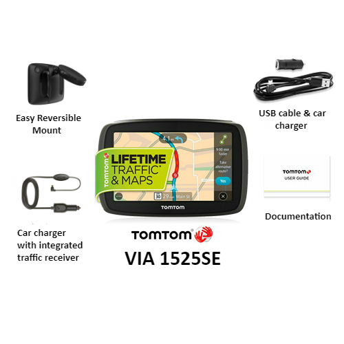 TomTom VIA 1525SE 5 Inch GPS Vehicle Navigation System