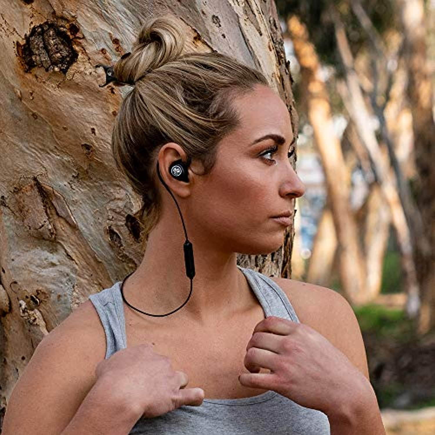 JLab Audio Epic Sport2 Wireless Earbuds | Black | Active Lifestyle 20+ Hour Battery Life | Bluetooth 5 | IP66 Sweatproof | Built in Microphones | Noise Isolation | Extra Gel Tips  (EBEPICSPORT2RBLK42)