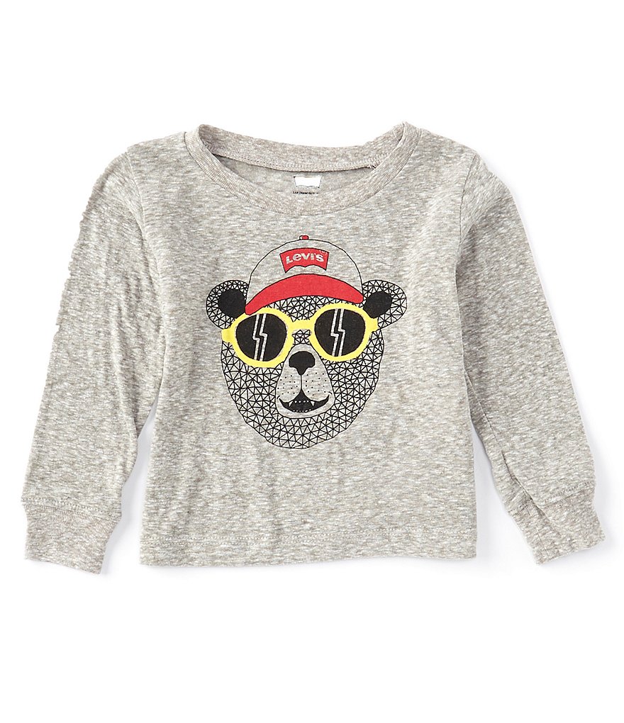 First Wave Baby Boys 12-24 Months Long-Sleeve Ribbed Henley Tee