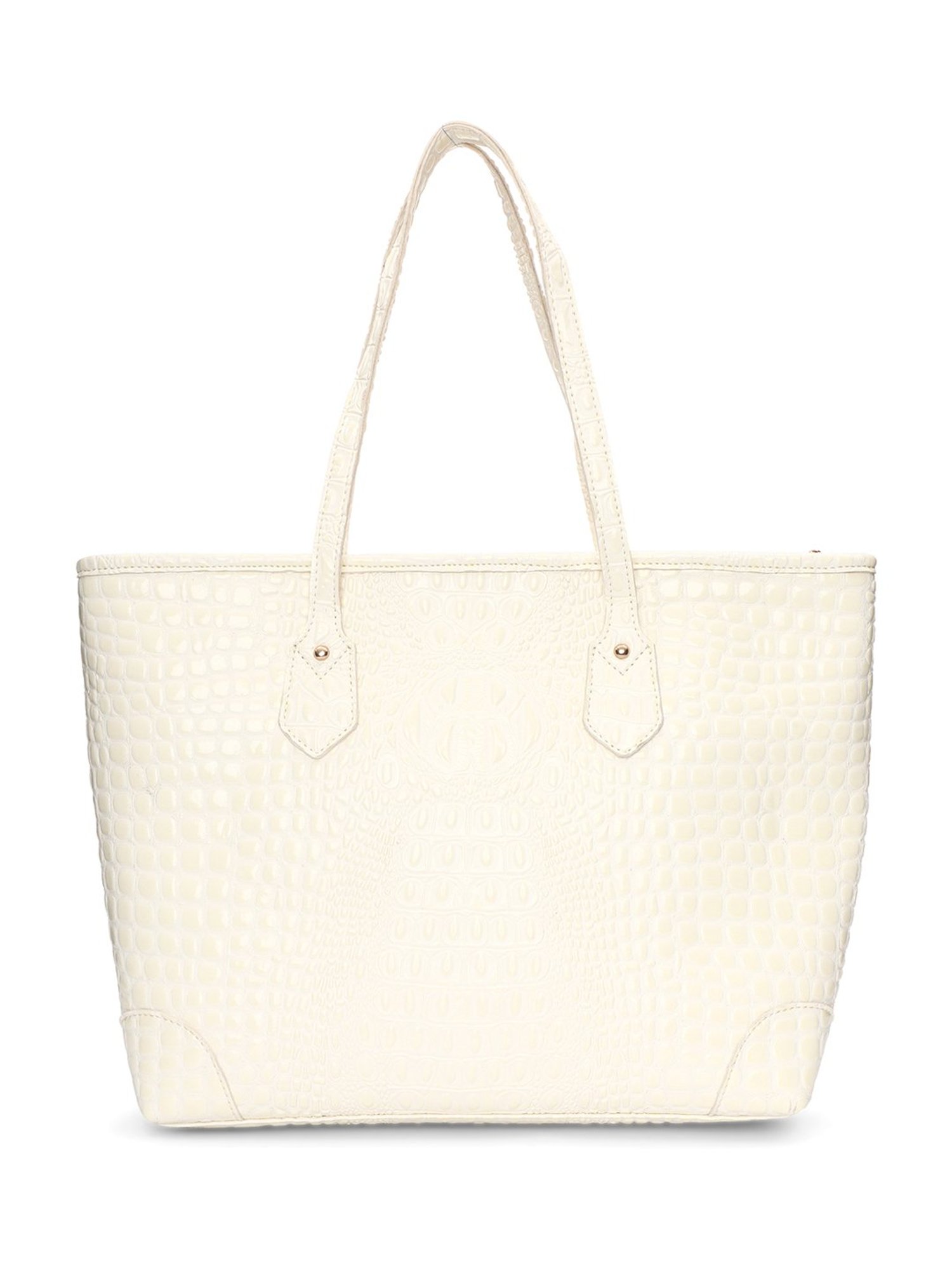 PELLE LUXUR Off White Large Elisa Tote Bag