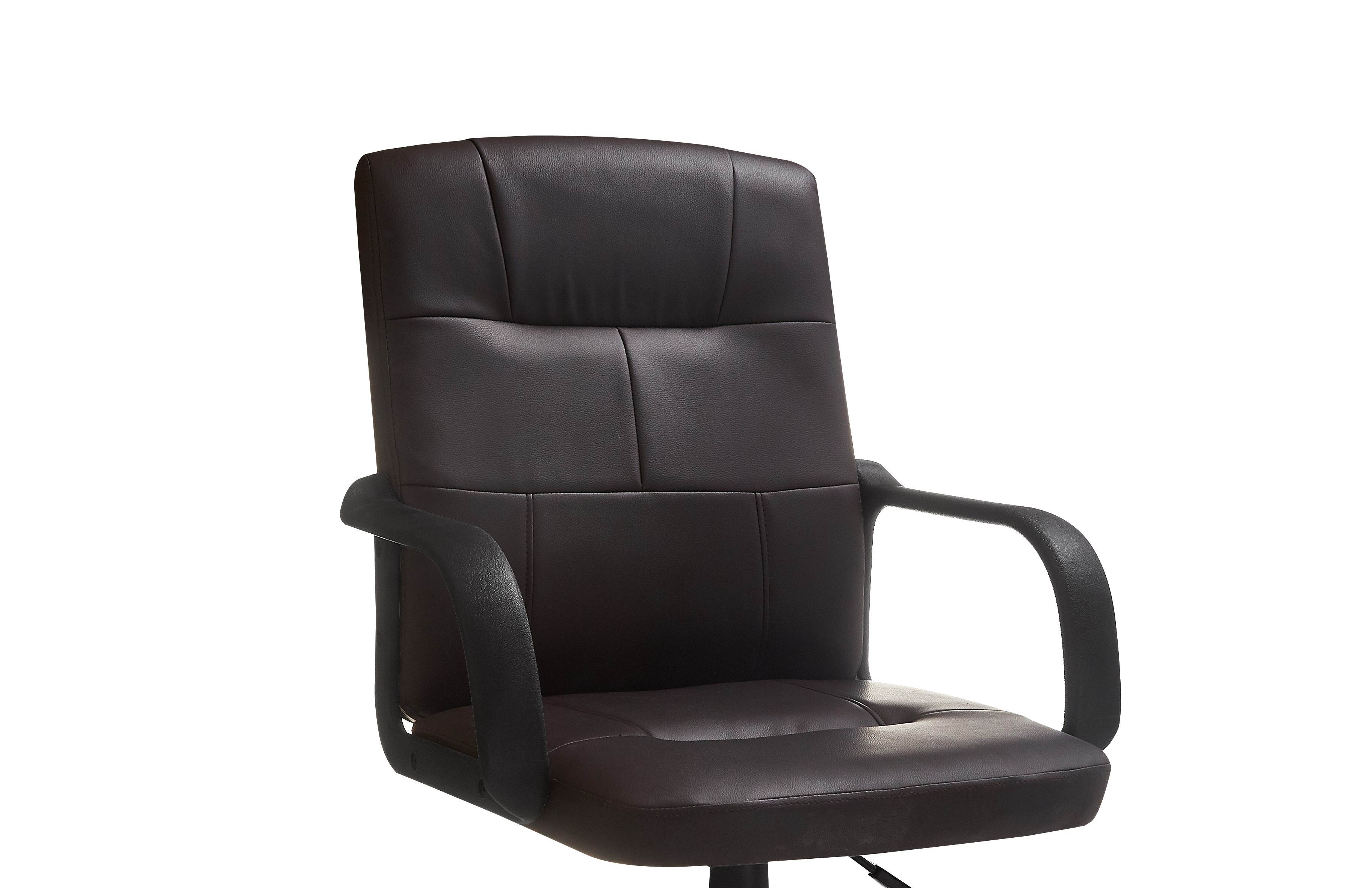 Tufted Leather Mid-Back Office Chair