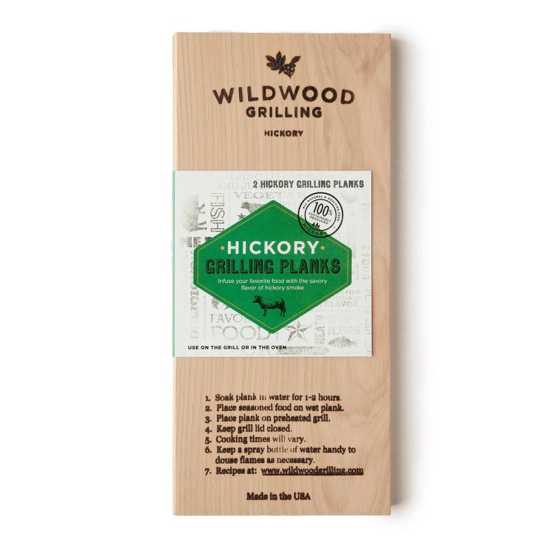 Wildwood Grilling 2pk 5" x 11" Hickory Plank