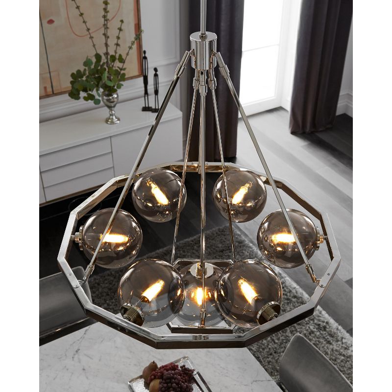 Generation Lighting Harper 7 light Polished Nickel Chandelier F3260/7PN