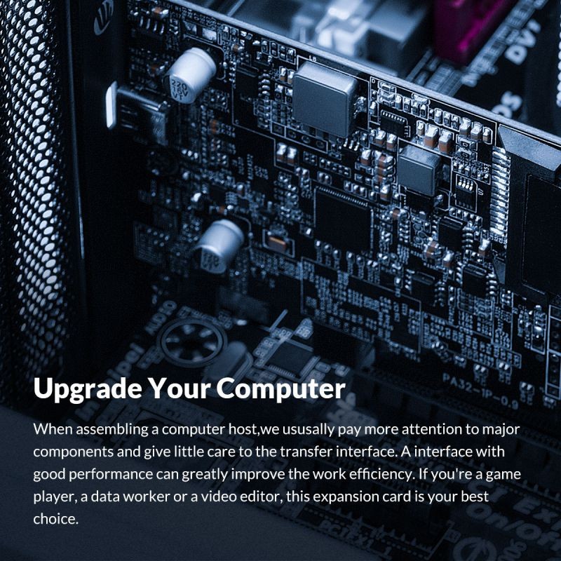 ORICO USB PCI-E Card, USB 3.2 Gen 2 Internal Expansion Card,Type C PCI-Express 4X to USB 3.2 Gen 2x2 (20 Gbps), ASM3242 Chipset for Windows 8/10/Linux,Compatible Slot: PCIe x4 (3.0), PCIe x8, PCIe x16