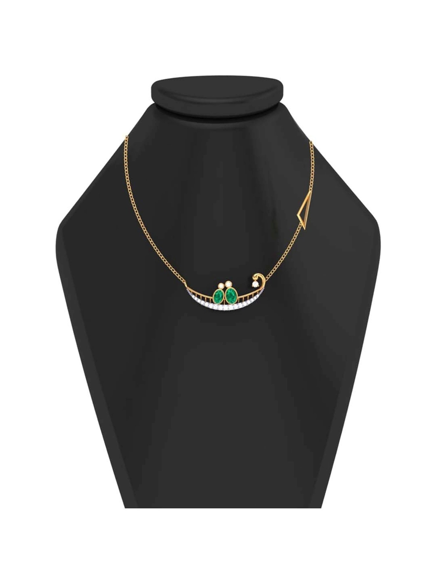 Mia by Tanishq 14 Karat Yellow Gold Two to Tango Diamond Necklace