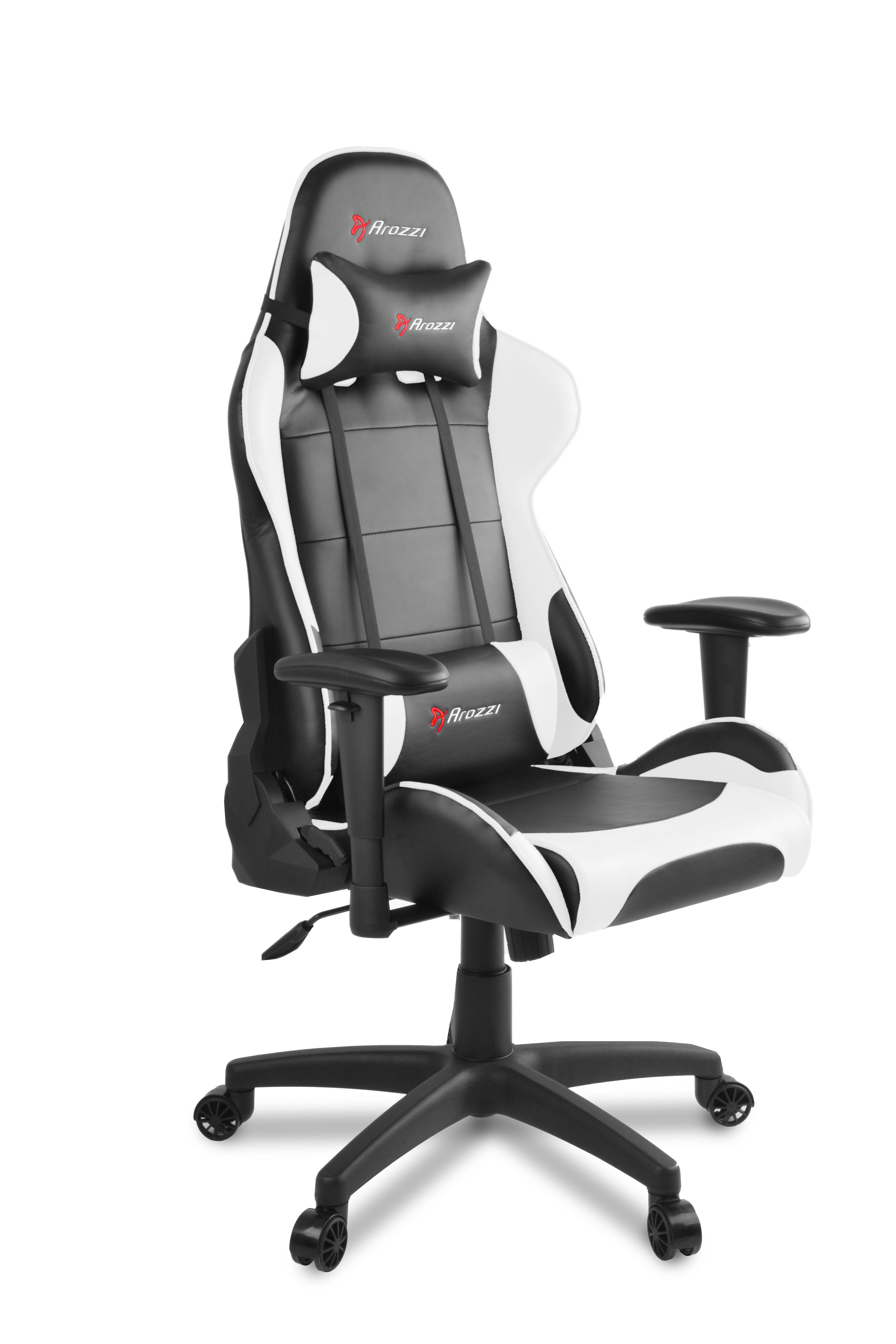 Arozzi VERONA-V2-WT Advanced Racing Style Gaming Chair with High Backrest White