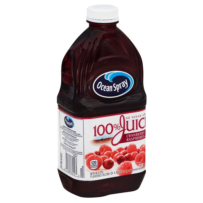 Ocean Spray 100% Cranberry & Raspberry Juice - 60 fl oz Bottle