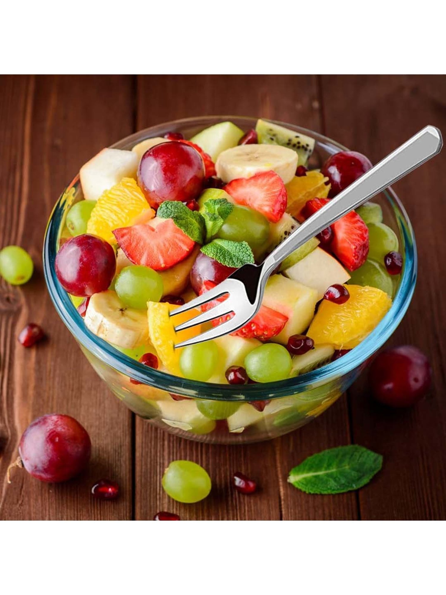 FnS Creta Silver Stainless Steel Dinner Fork - Set of 12