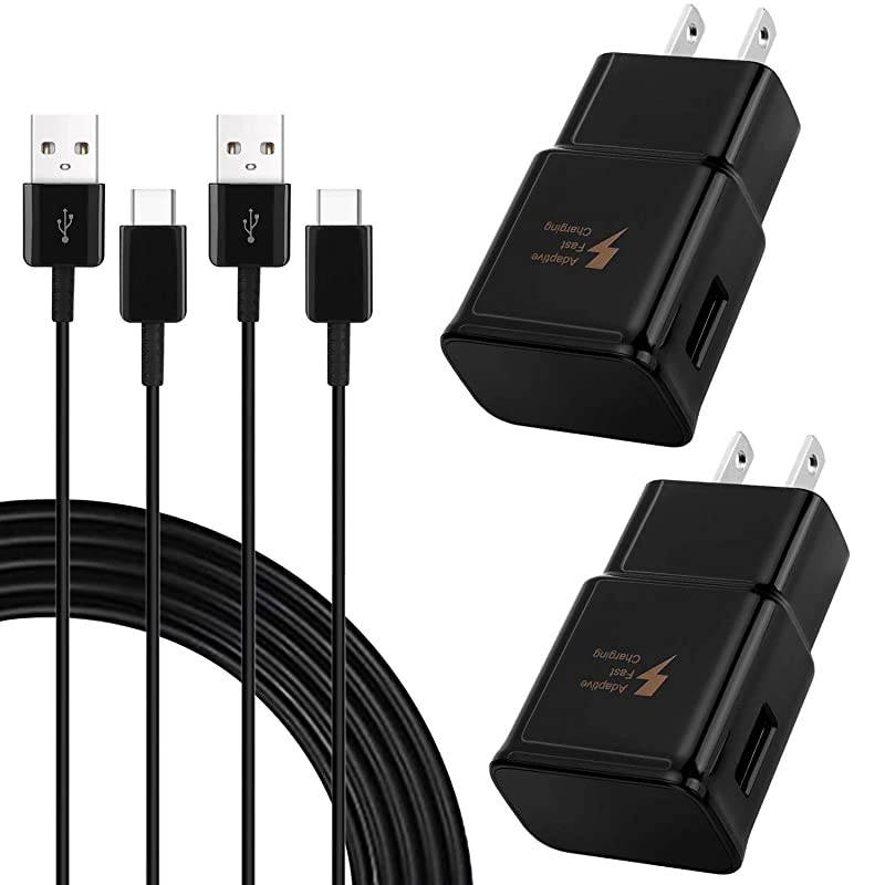 Fast Charger Compatible Samsung Galaxy S10 S10e S9 S9 Plus S8 S8+ Note 8 Note 9Fast Charging Wall Charger Adapter with 66ft Type C Charging Cable