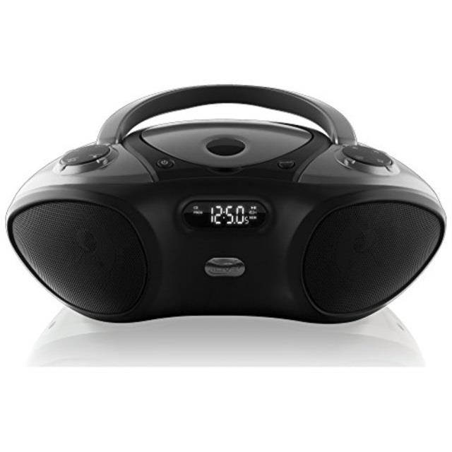 ilive boombox bluetooth speaker with cd player and fm radio black