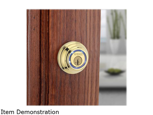 WEISER Kevo Smart Door Lock Touch-to-Open Bluetooth Smart Lock Deadbolt Compatible with Apple iPhone 4S or higher and Android 5.0 (Lollipop) or higher - Polished Brass - 9GED15000-001