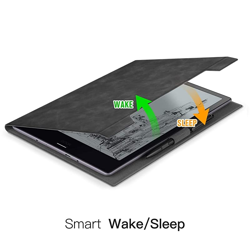 Skin Touch Feeling NonFolding Case for Onyx BOOX Note3103 Note2 103 Note Pro 103 Paper TabletPremium PU Leather Lightweight Coverwith Pencil Holder and Auto SleepWake Function